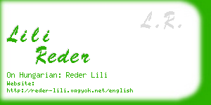 lili reder business card